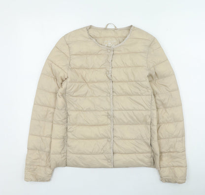 Primark Womens Beige Rain Coat Coat Size 4 Snap