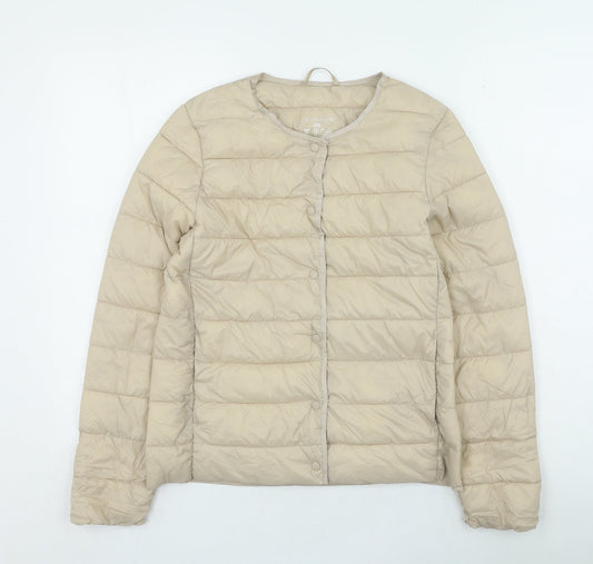 Primark Womens Beige Rain Coat Coat Size 4 Snap