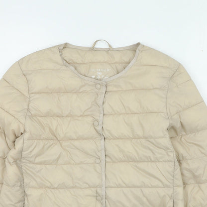 Primark Womens Beige Rain Coat Coat Size 4 Snap