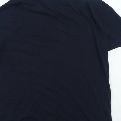 Papaya Womens Blue Polyester Basic T-Shirt Size 12 Round Neck