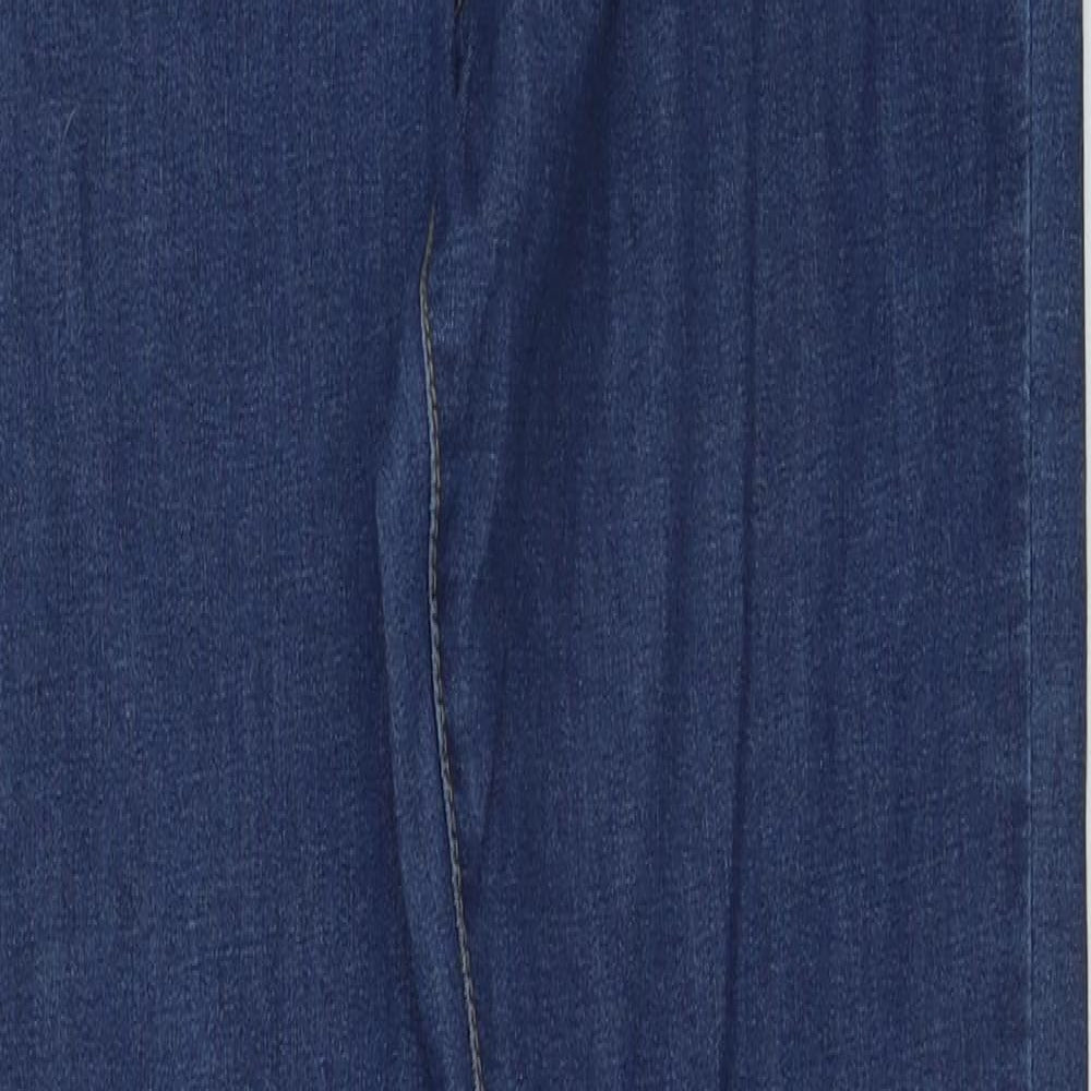 Denim & Co. Womens Blue Cotton Skinny Jeans Size 12 L28 in Regular Button