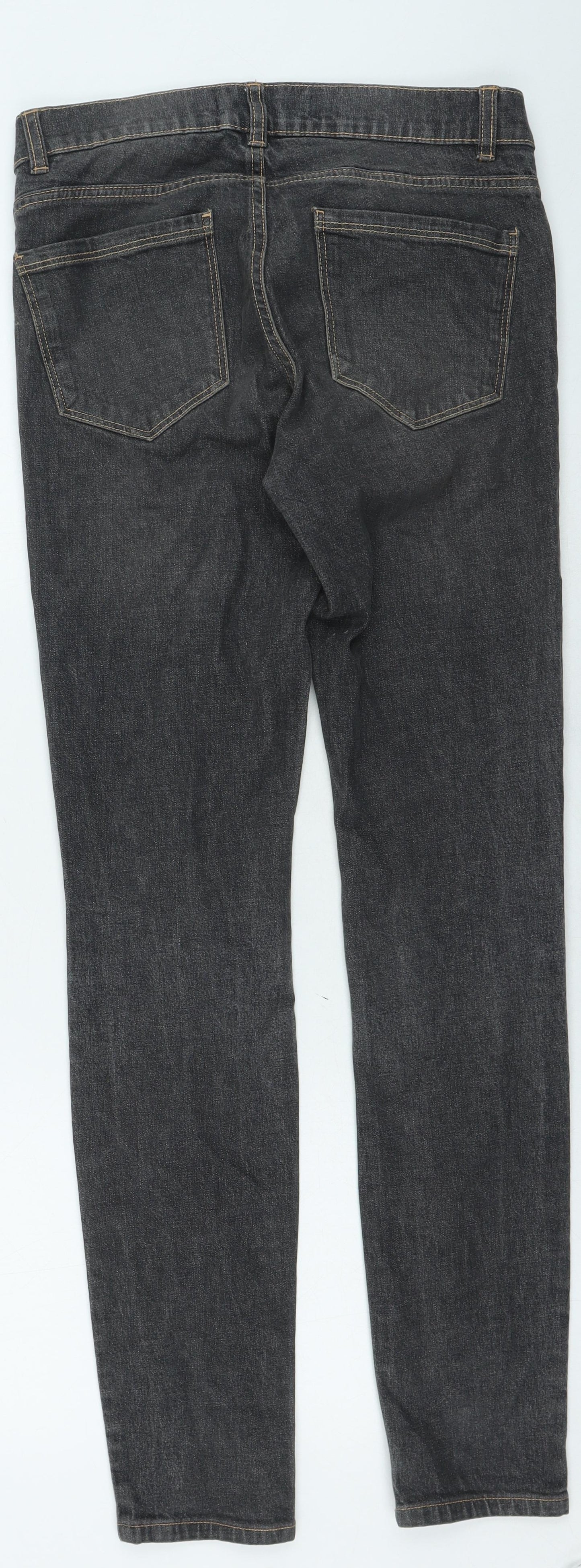 Zara Womens Grey Cotton Skinny Jeans Size 8 L30 in Regular