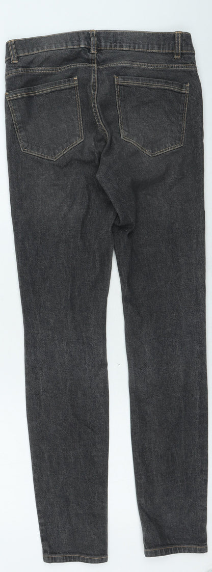 Zara Womens Grey Cotton Skinny Jeans Size 8 L30 in Regular