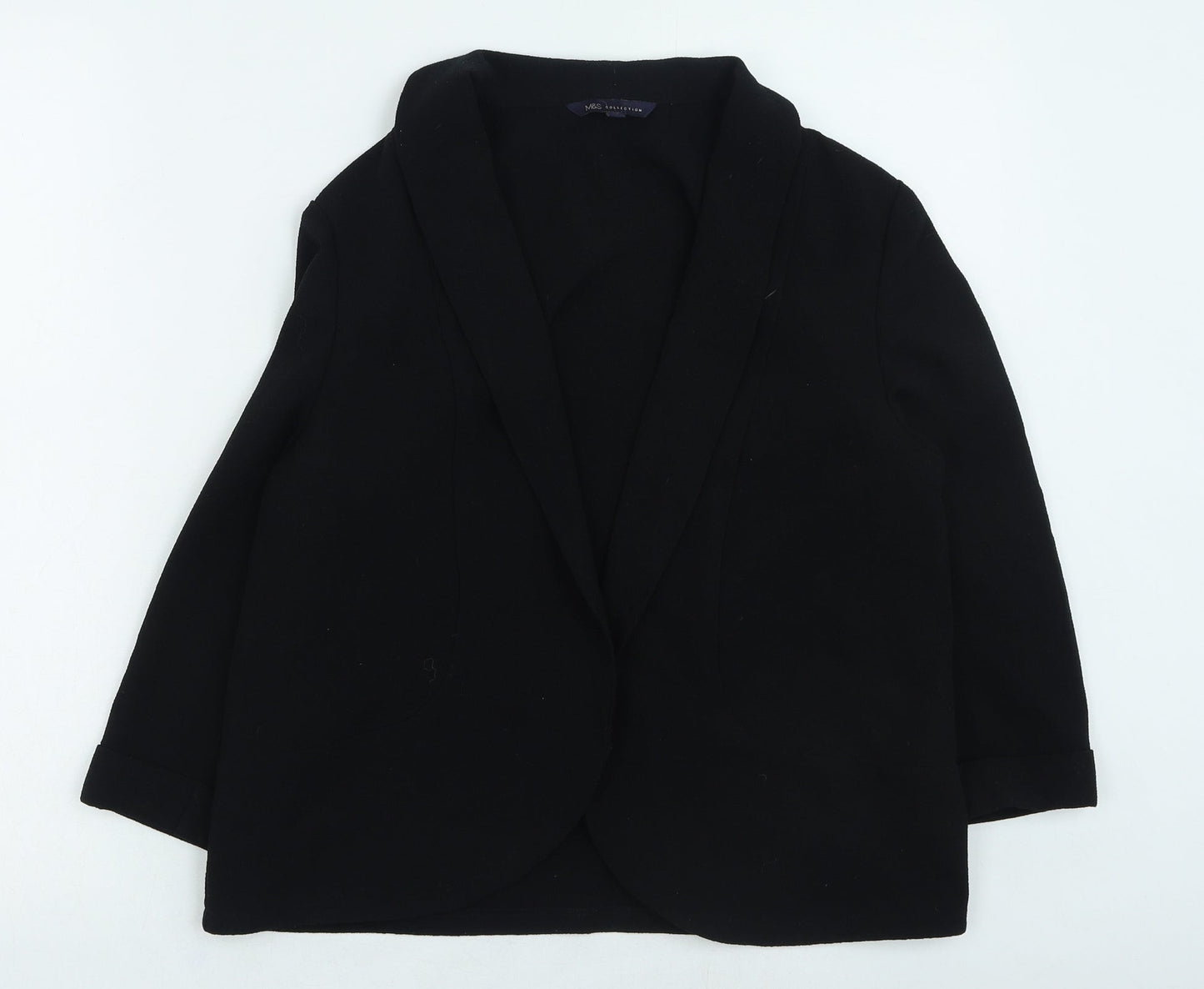 Womens UK Size 10 Marks and Spencer Black Cape Jumper