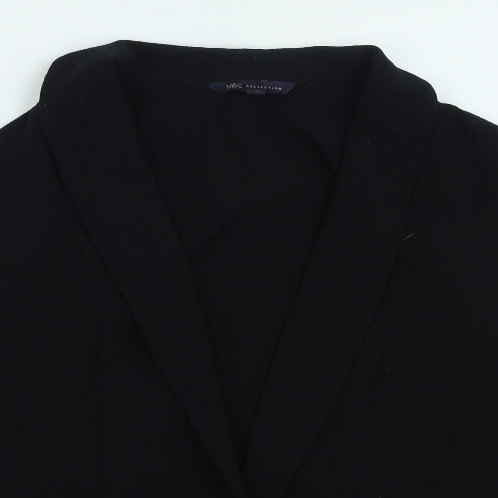 Womens UK Size 10 Marks and Spencer Black Cape Jumper