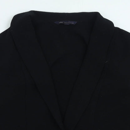 Womens UK Size 10 Marks and Spencer Black Cape Jumper