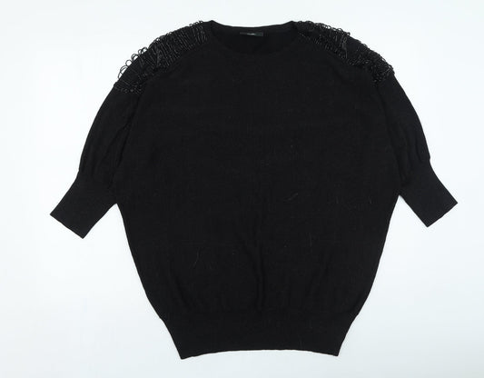 Womens UK Size M Wallis Black Pullover Jumper