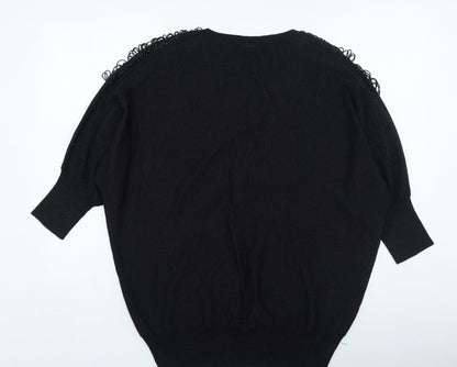 Womens UK Size M Wallis Black Pullover Jumper