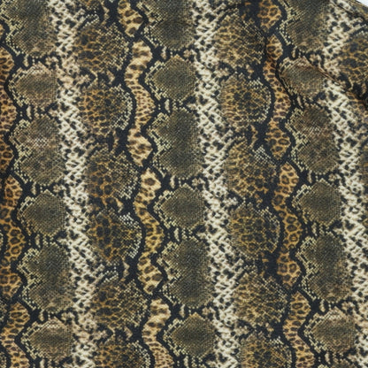 George Womens Brown Round Neck Animal Print Polyester Pullover Jumper Size S - Snake