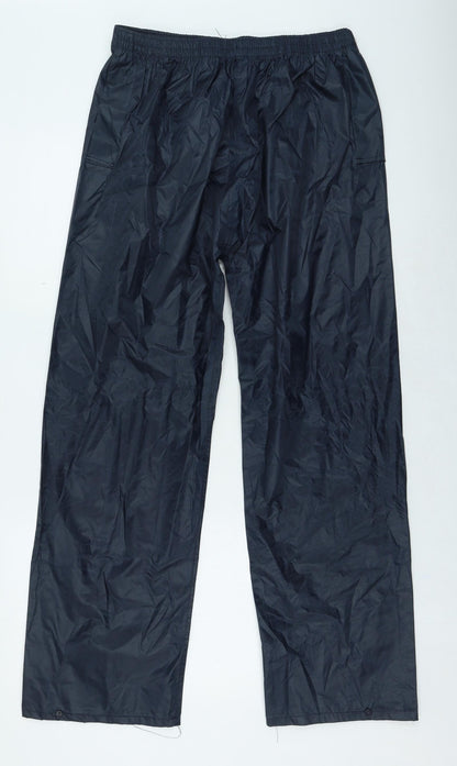 Wetplay Womens Blue Polyester Rain Trousers Trousers Size L L27 in Regular