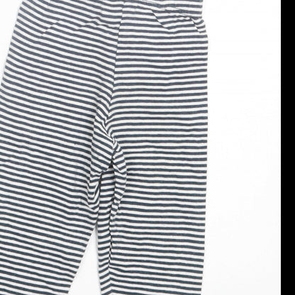 Breeze Girls Girls Blue Striped Cotton Capri Trousers Size 12 Months Pullover