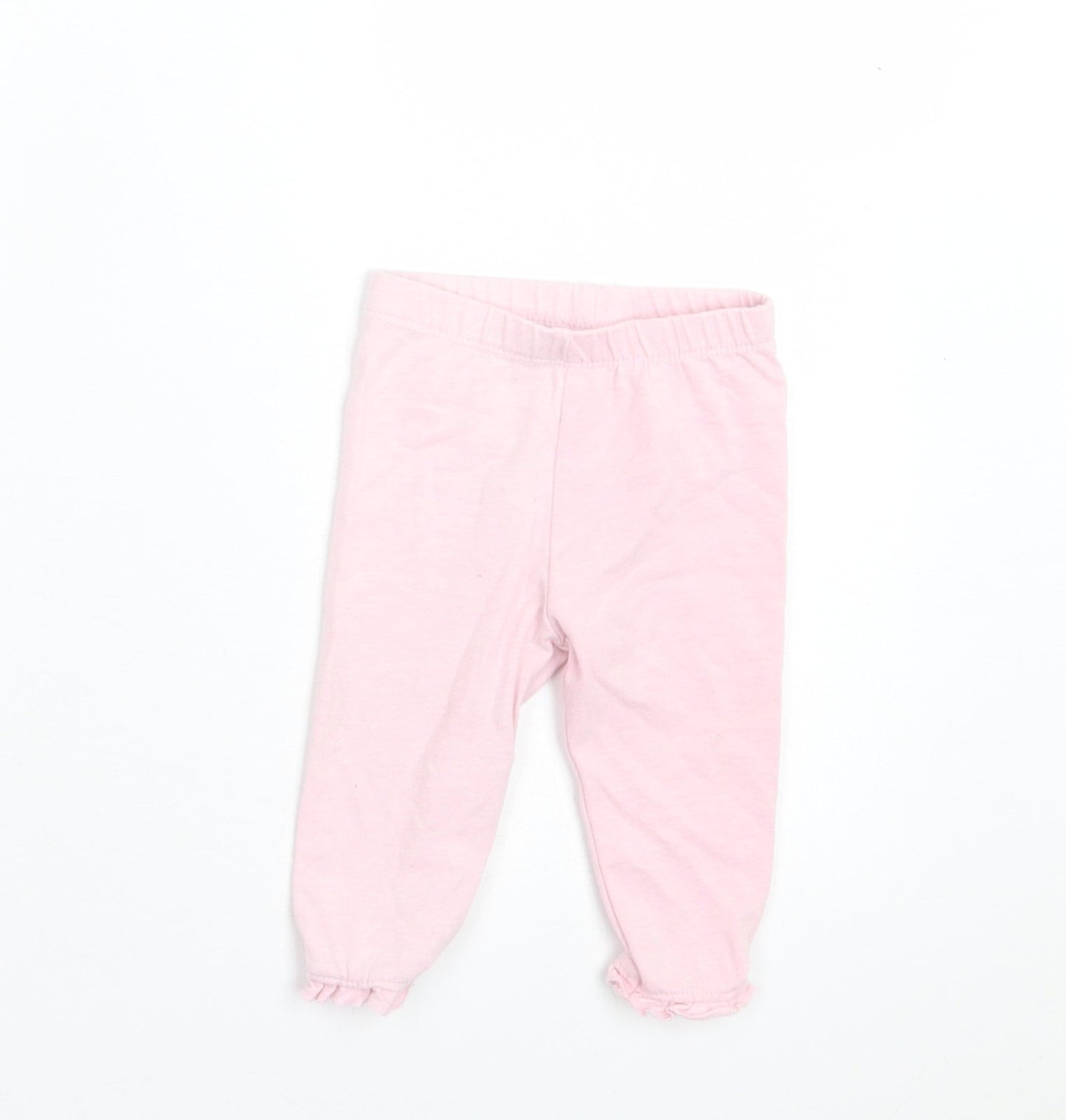 Eary days Girls Pink Cotton Capri Trousers Size 6-9 Months Pullover