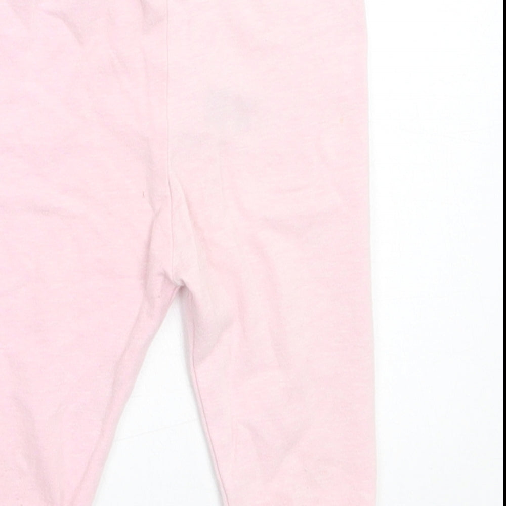 Eary days Girls Pink Cotton Capri Trousers Size 6-9 Months Pullover