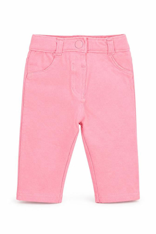 George Girls Pink Cotton Capri Trousers Size 3-6 Months Button