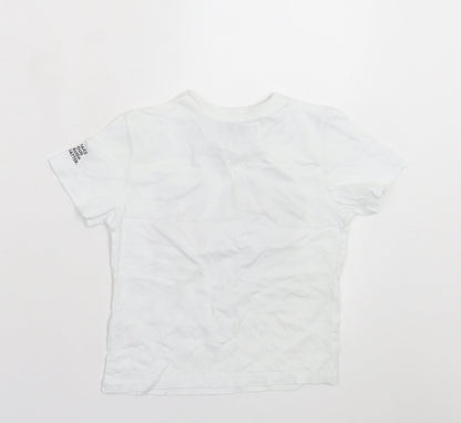 Rankin Girls White Cotton Basic T-Shirt Size 3-4 Years Crew Neck Pullover - Comic Relief