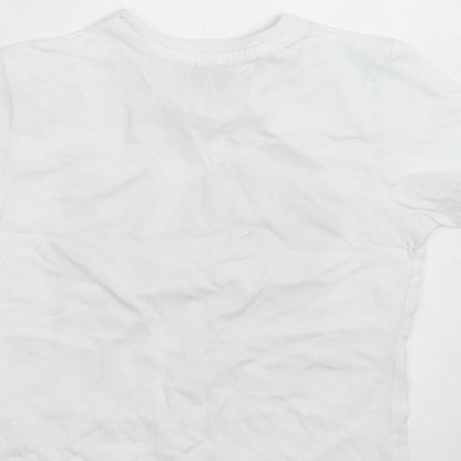 Rankin Girls White Cotton Basic T-Shirt Size 3-4 Years Crew Neck Pullover - Comic Relief
