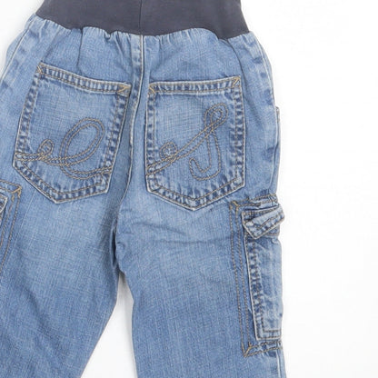 Sigikid Girls Blue Cotton Capri Trousers Size 9 Months Pullover