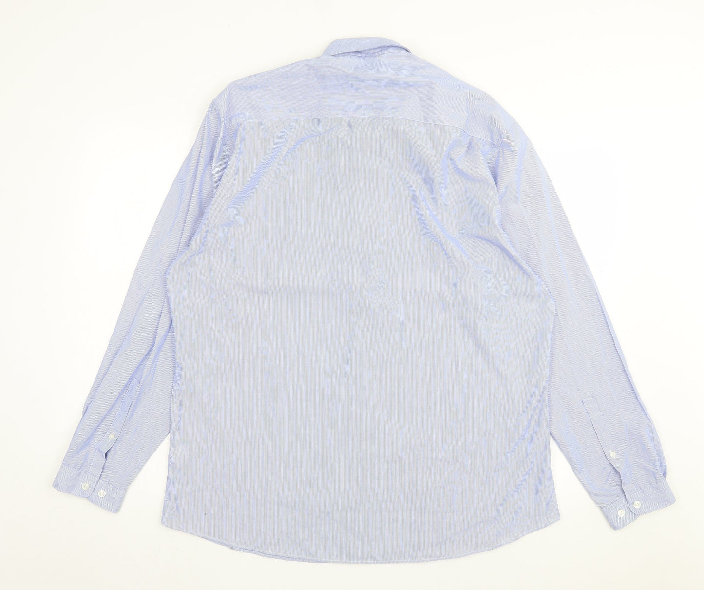 Mens UK Size 2XL Cedar Wood State Blue  Button-Up Long Sleeve Casual Shirt
