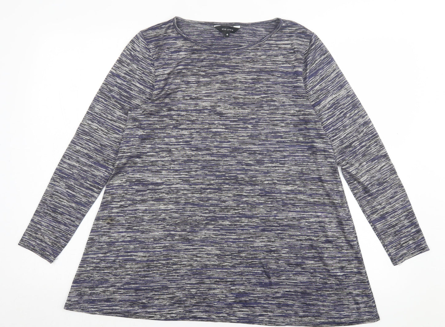 Womens UK Size 10 New Look Blue Basic T-Shirt