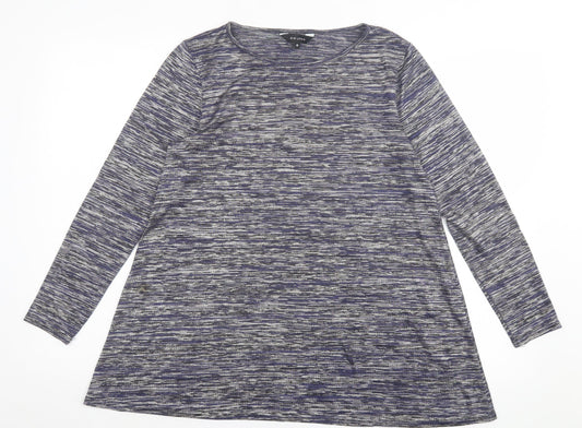 Womens UK Size 10 New Look Blue Basic T-Shirt