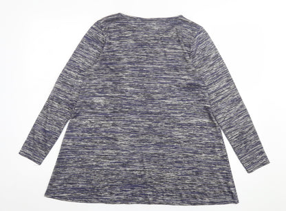 Womens UK Size 10 New Look Blue Basic T-Shirt