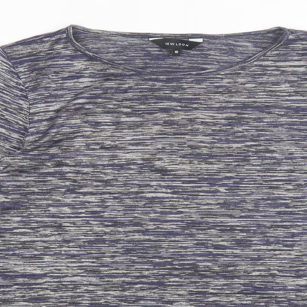 Womens UK Size 10 New Look Blue Basic T-Shirt