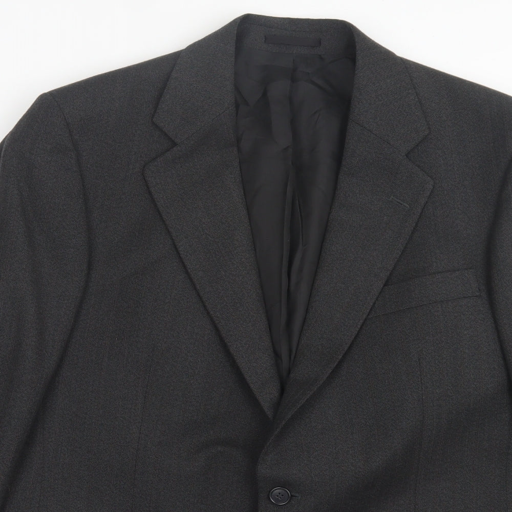 Mens UK Size 40 Preworn Regular Grey Suit Jacket