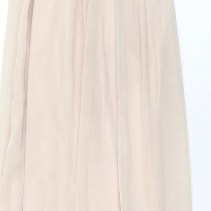 River Island Womens Pink Polyester Ball Gown Size 8 Halter Button