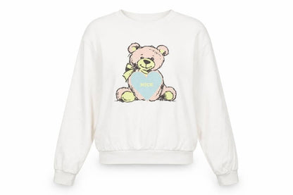 Womens UK Size 2XS Divided by H&M White Pullover Sweatshirt