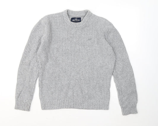 Womens UK Size S Hollister Grey Pullover Jumper