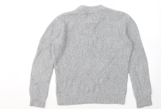 Womens UK Size S Hollister Grey Pullover Jumper