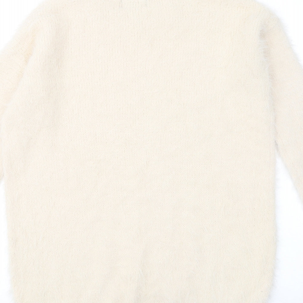 Womens UK Size 8 New Look Beige Pullover Jumper