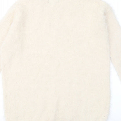 Womens UK Size 8 New Look Beige Pullover Jumper