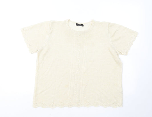 Womens UK Size M Bonmarché Gold Basic T-Shirt