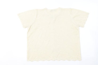Womens UK Size M Bonmarché Gold Basic T-Shirt