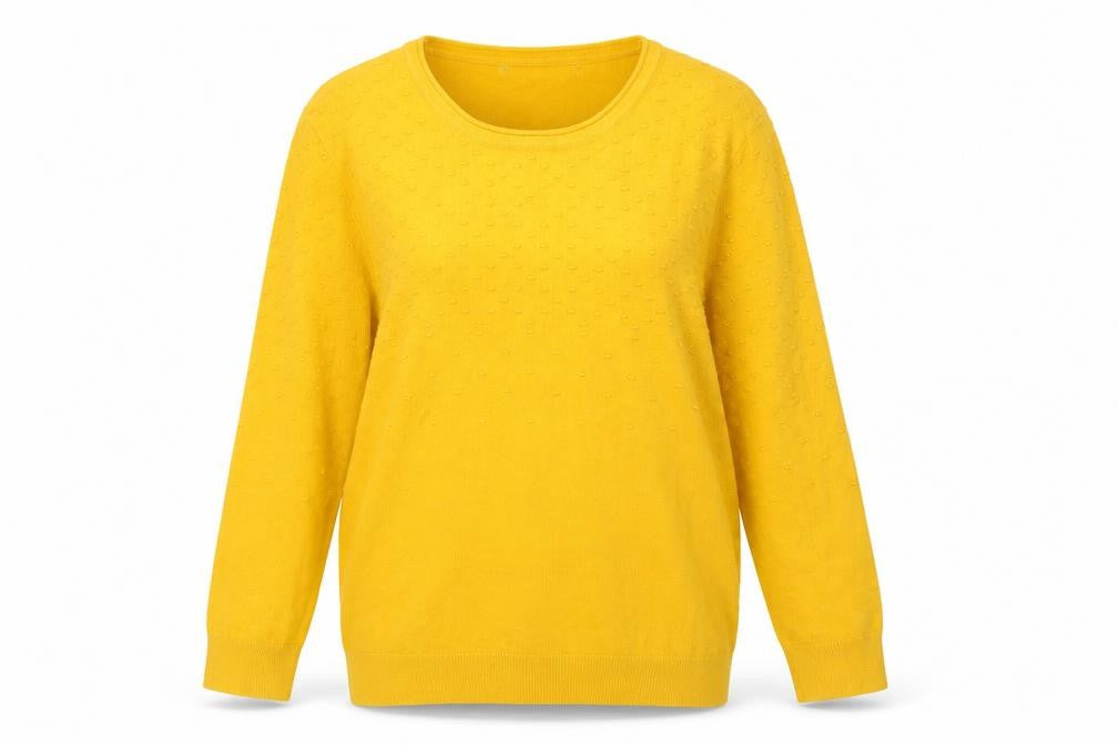 Womens UK Size L Preworn Yellow Pullover Jumper