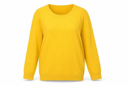 Womens UK Size L Preworn Yellow Pullover Jumper