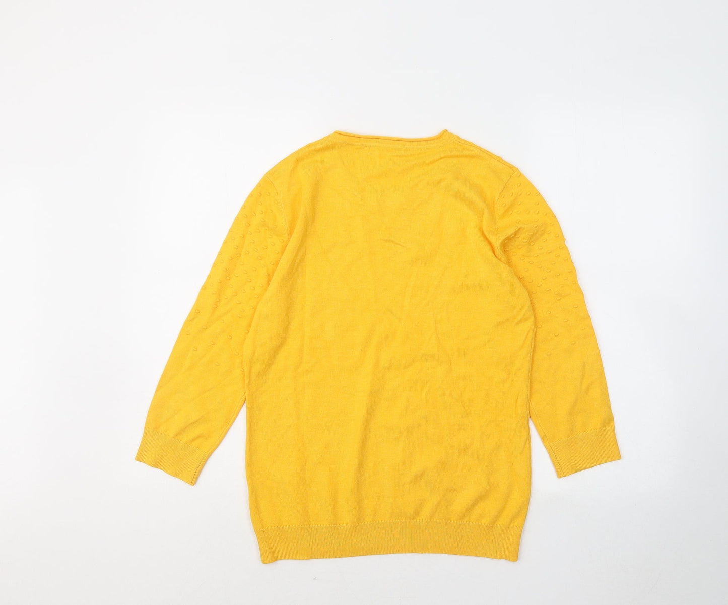Womens UK Size L Preworn Yellow Pullover Jumper