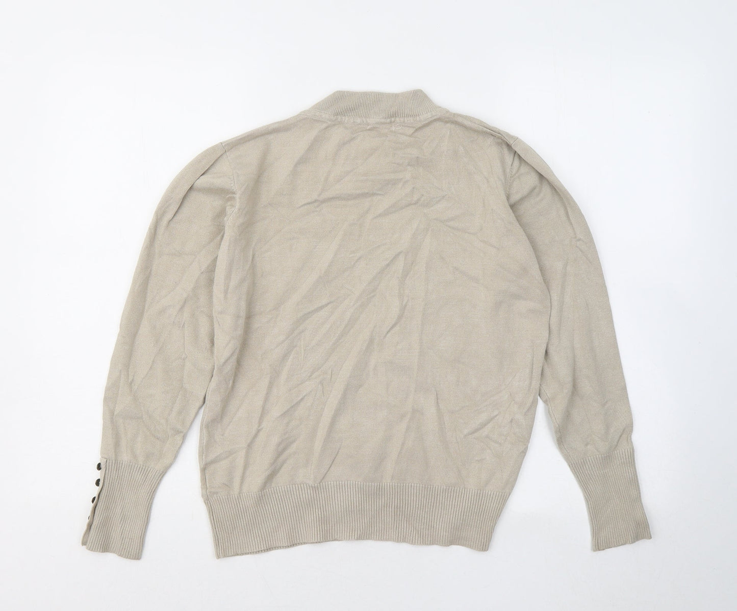 Womens UK Size L Preworn Beige Pullover Jumper