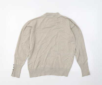 Womens UK Size L Preworn Beige Pullover Jumper
