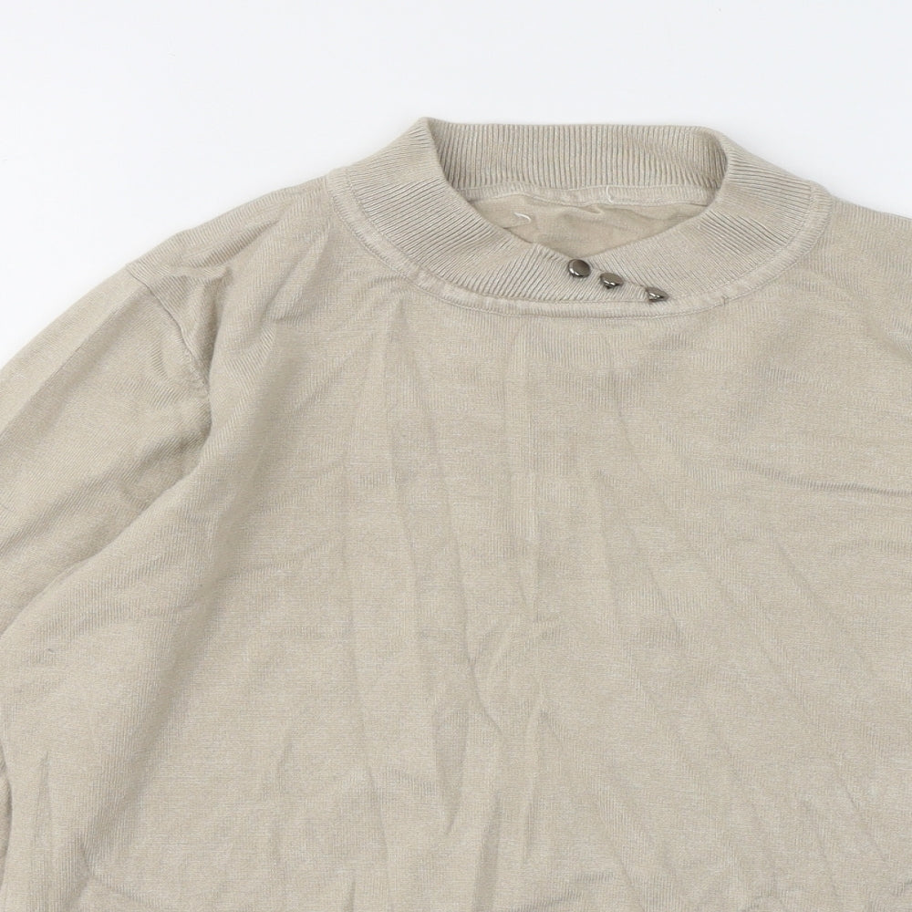 Womens UK Size L Preworn Beige Pullover Jumper