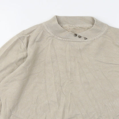 Womens UK Size L Preworn Beige Pullover Jumper