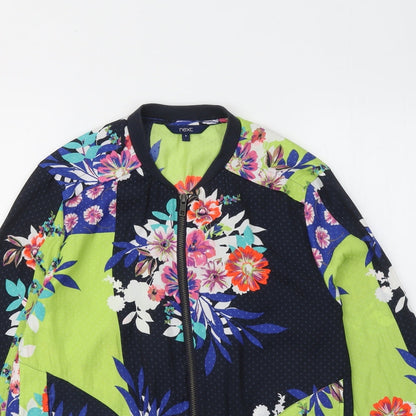 Womens UK Size 8 NEXT Multicoloured Full Zip Hoodie