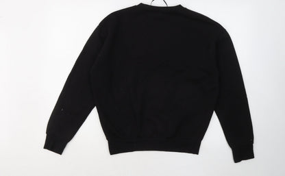 Primark Womens Black Cotton Pullover Sweatshirt Size 4 - Mickey and Friends