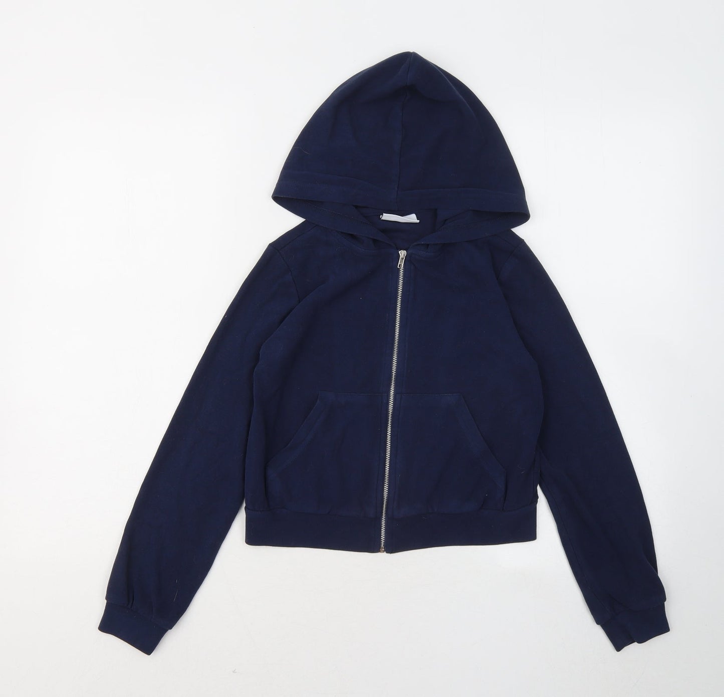 Grunt Womens Blue Cotton Full Zip Hoodie Size S Zip
