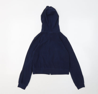Grunt Womens Blue Cotton Full Zip Hoodie Size S Zip