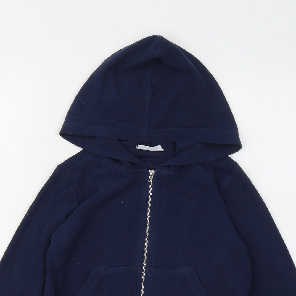Grunt Womens Blue Cotton Full Zip Hoodie Size S Zip