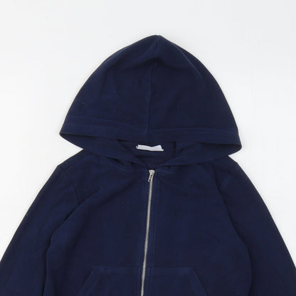 Grunt Womens Blue Cotton Full Zip Hoodie Size S Zip