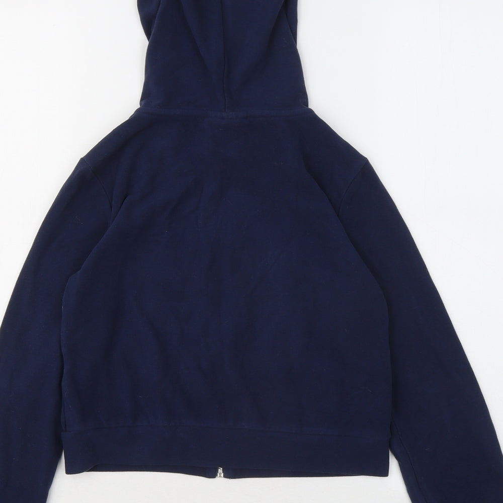 Grunt Womens Blue Cotton Full Zip Hoodie Size S Zip
