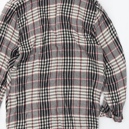 Primark Womens Multicoloured V-Neck Plaid Viscose Pullover Jumper Size 8